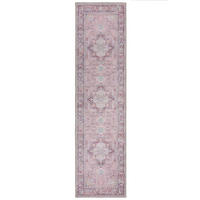 TEPPICH maschinenwaschbar Vintage-Design, recycelt HALD, Rosa 60x230 cm - Rosa, Textil (60/230cm) - KADIMA DESIGN