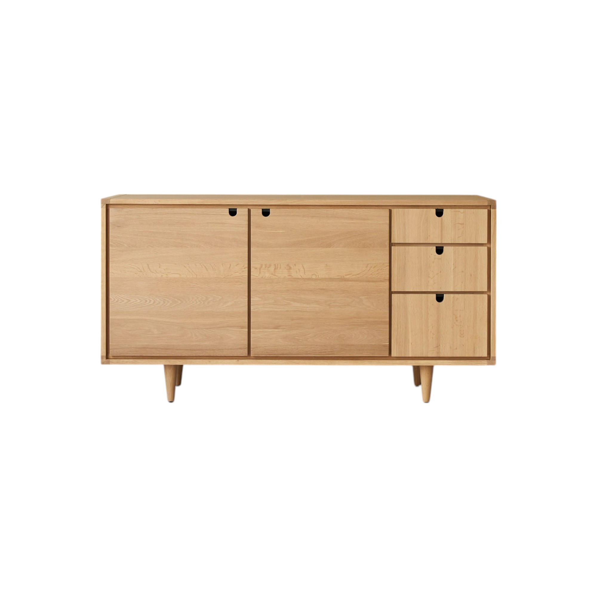 SIDEBOARD Jonàk Natur aus Eiche - Naturfarben, Holz (145/76/45cm) - Tikamoon