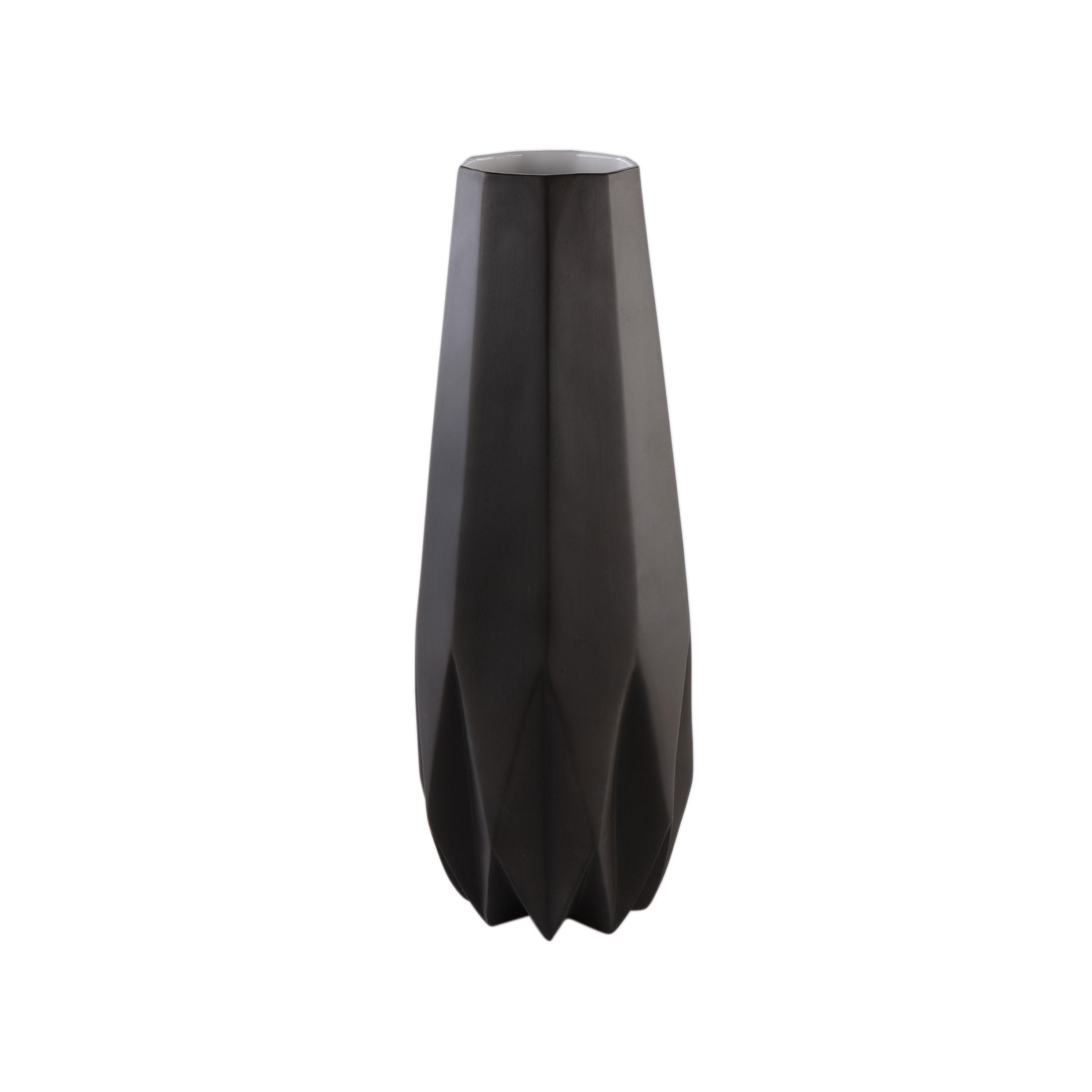 VASE Polygono Star, Biskuit-Porzellan, Grau, 41 cm - Grau, Keramik (41cm) - Goebel