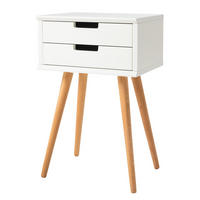 NACHTTISCH mit 2 Schubladen - Eichefarben/Braun, Eichenholz/Holz (40/61/30cm) - home24