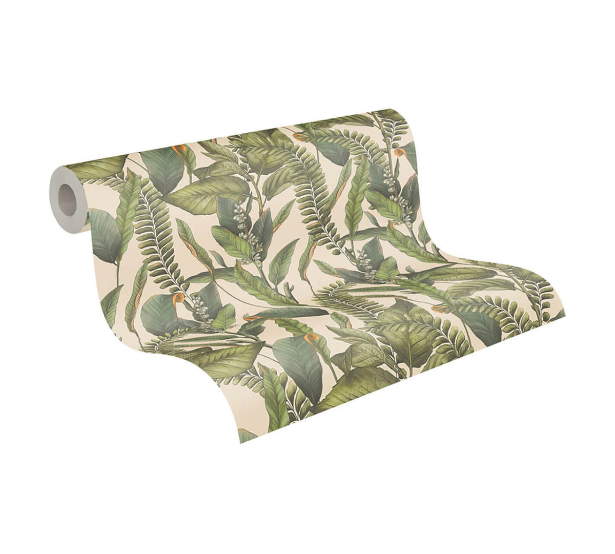 VLIESTAPETE Grün 53/1005 cm - Beige, Textil (53/1cm) - KUNSTLOFT