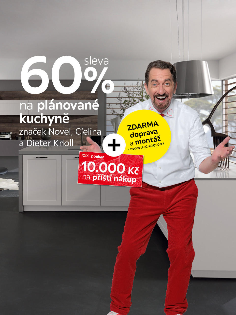 Sleva 60 % na plánované kuchyně