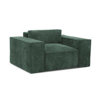 SCHLAFSESSEL Chenille Stoff Grün - Schwarz/Grün, Holzwerkstoff/Kunststoff (157/81/113cm) - Makamii