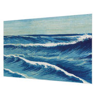 FOTOTAPETE 104x70 cm - Meereswellen - Blau, Textil (104/70cm) - Wallfluent