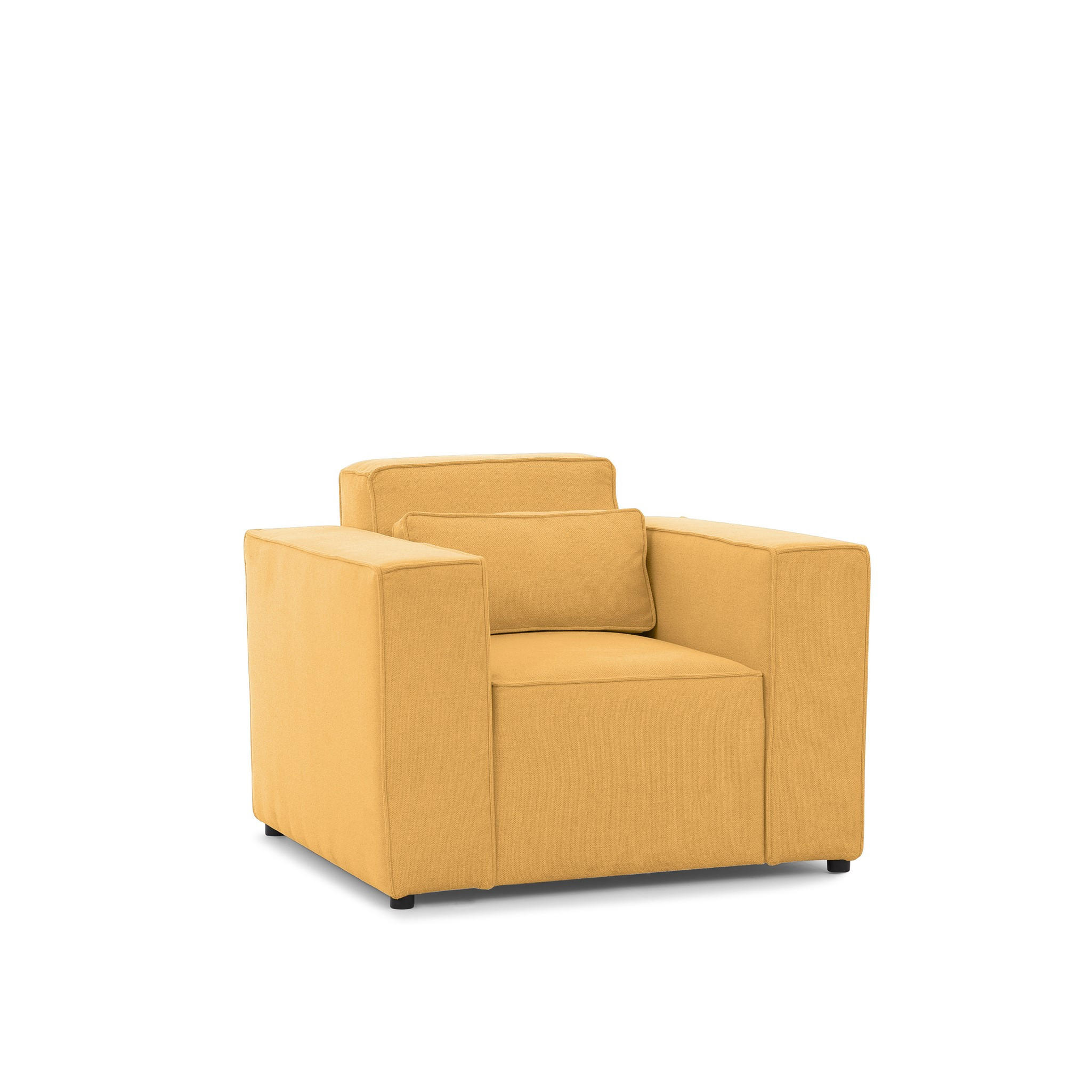 SESSEL Waldo In Brooklyn - Currygelb, Holzwerkstoff/Textil (101/80/92cm) - Fun Möbel