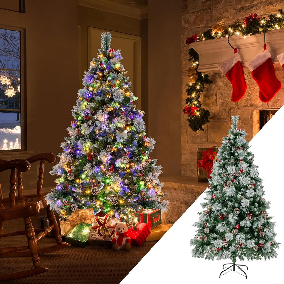 WEIHNACHTSBAUM 180cm Grün - Grün, Kunststoff (180cm) - COSTWAY
