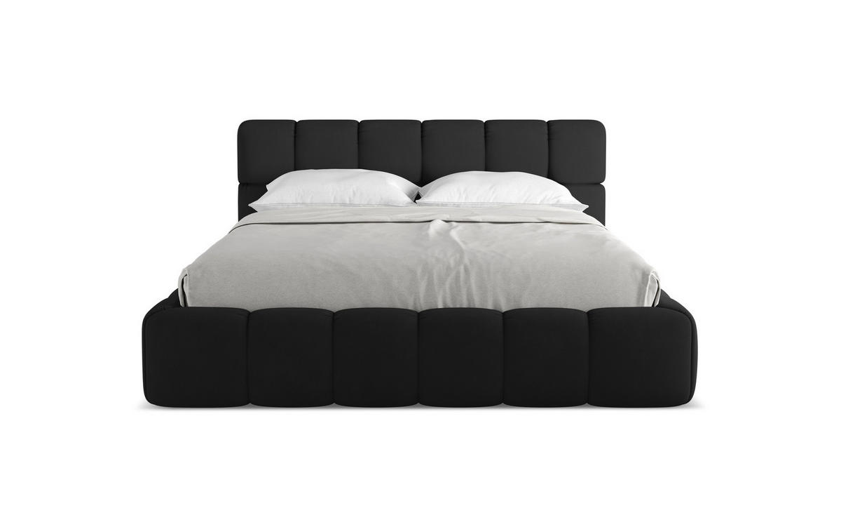 POLSTERBETT mit Bettkasten und Lattenrost 180x228 Schwarz - Schwarz, Kunststoff/Textil (160/200cm) - Makamii