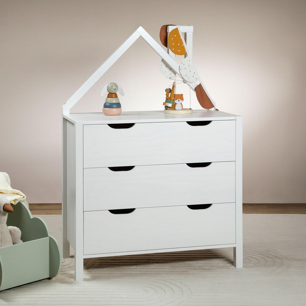 KOMMODE ELANO - Weiß, Holz (83/120/41cm) - IDIMEX