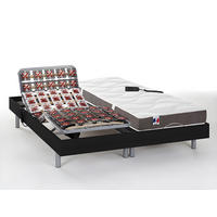 BETT mit elektrischem Lattenrost - 2 Personen - holz - schwarz Jupiter - Schwarz, Holz/Holzwerkstoff (90/200cm) - Vente-Unique