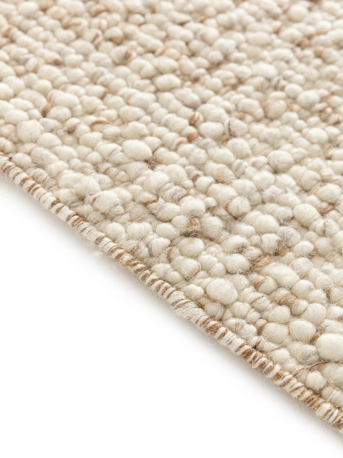 WOLLTEPPICH Patch Braun 120x170 cm - Braun, Naturmaterialien/Textil (120/170cm) - benuta Pure