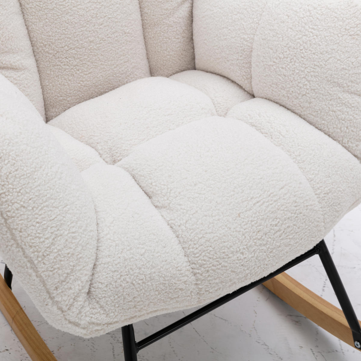 SCHAUKELSESSEL Weiß - Weiß, Holz/Textil (70/95/80cm) - Urban Meuble