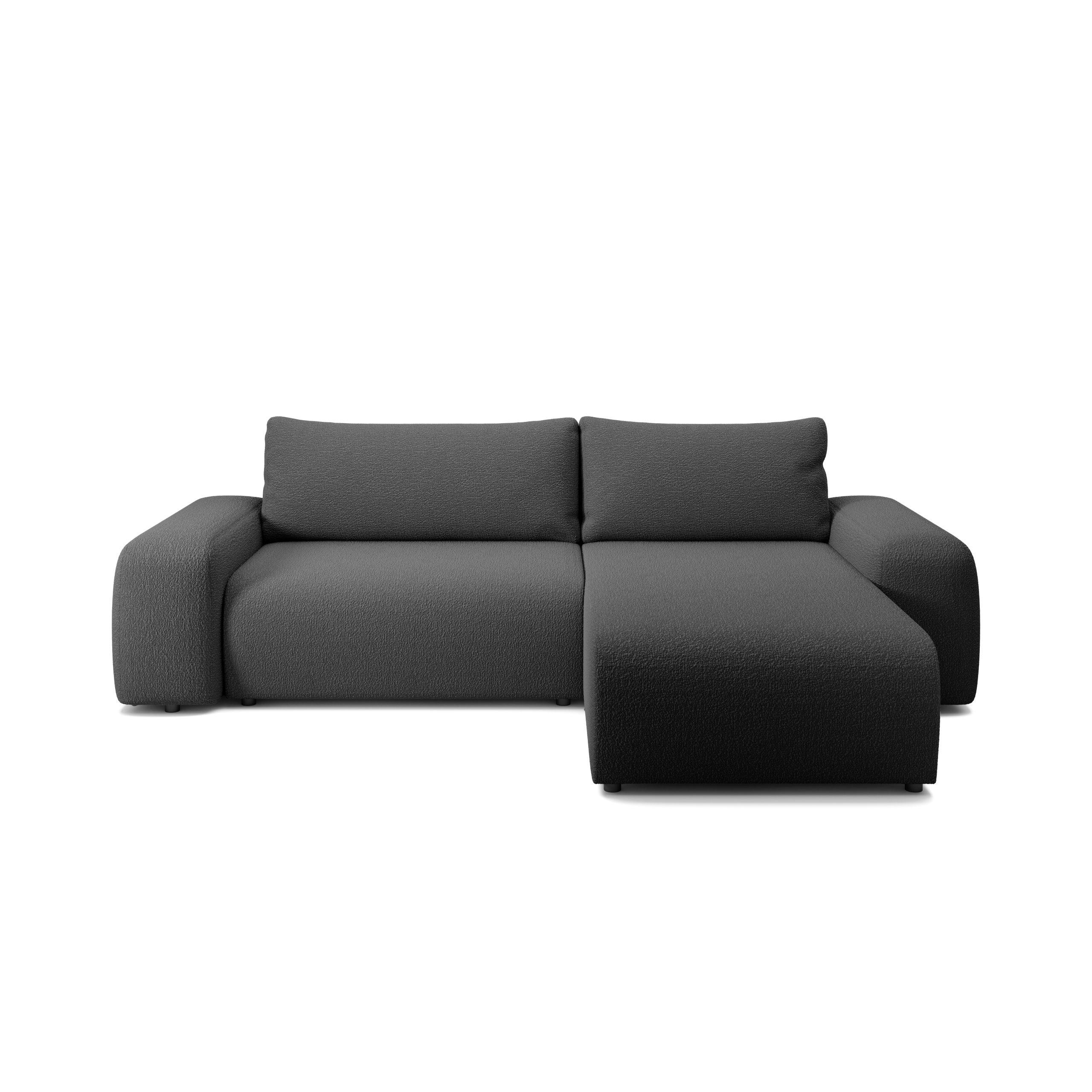 Fedve Ecksofa Schwarz 294x185 cm