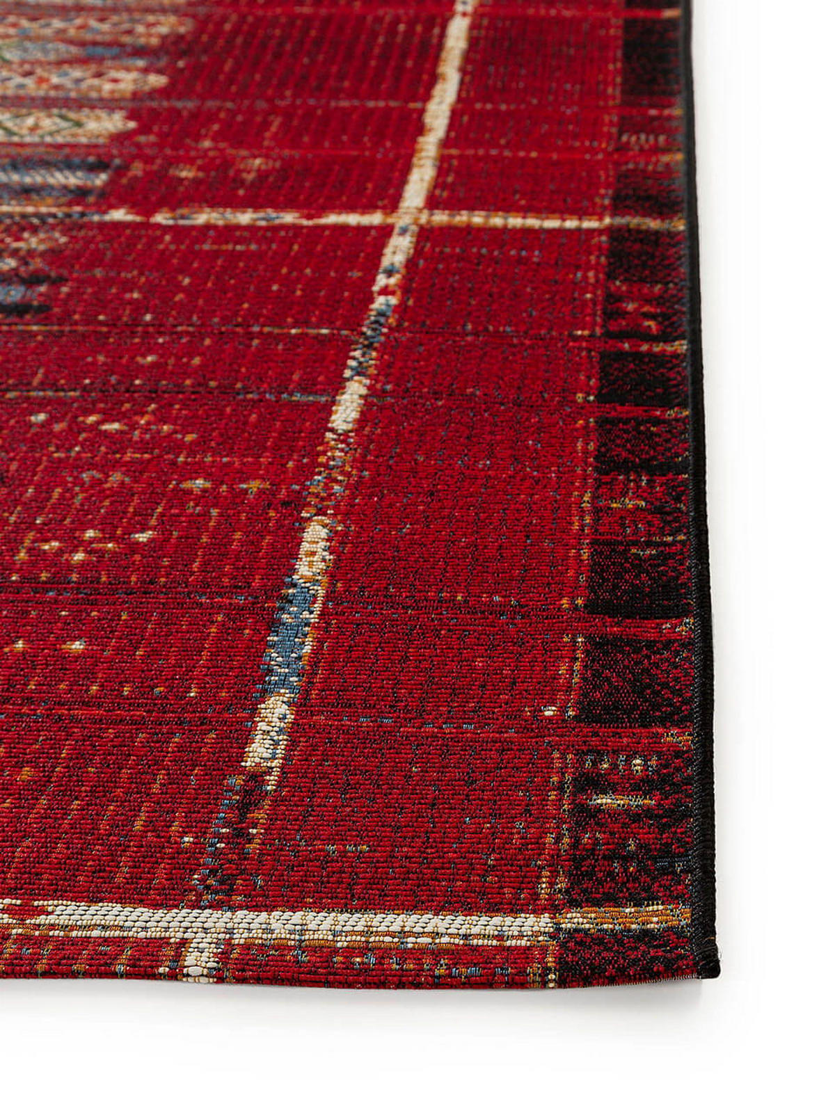 TEPPICH In- & Out - Rot/Multicolor, Kunststoff/Textil (160/1cm) - KUNSTLOFT