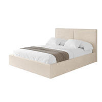 POLSTERBETT mit Bettkasten und Lattenrost, Bett mit Matratze H3/H4 - VANTO 180x200 Beige - Creme, Holzwerkstoff/Textil (180/200cm) - ALTDECOR