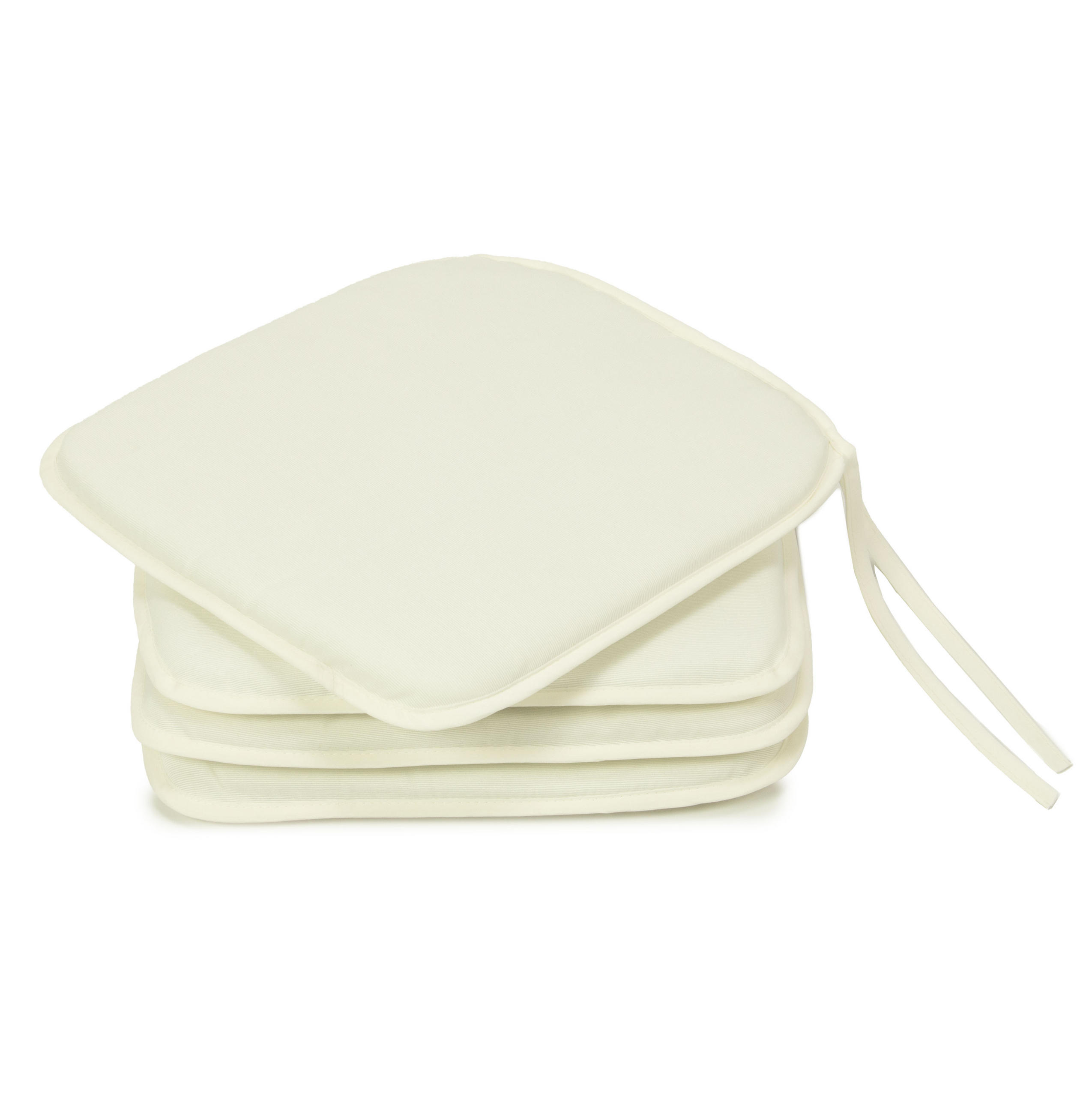 STUHLKISSEN, 4er-Set, 38 x 38 cm, 85% Polyester, 15% Polyamid, Beige - Creme, Textil (38/38/2cm) - Zollner