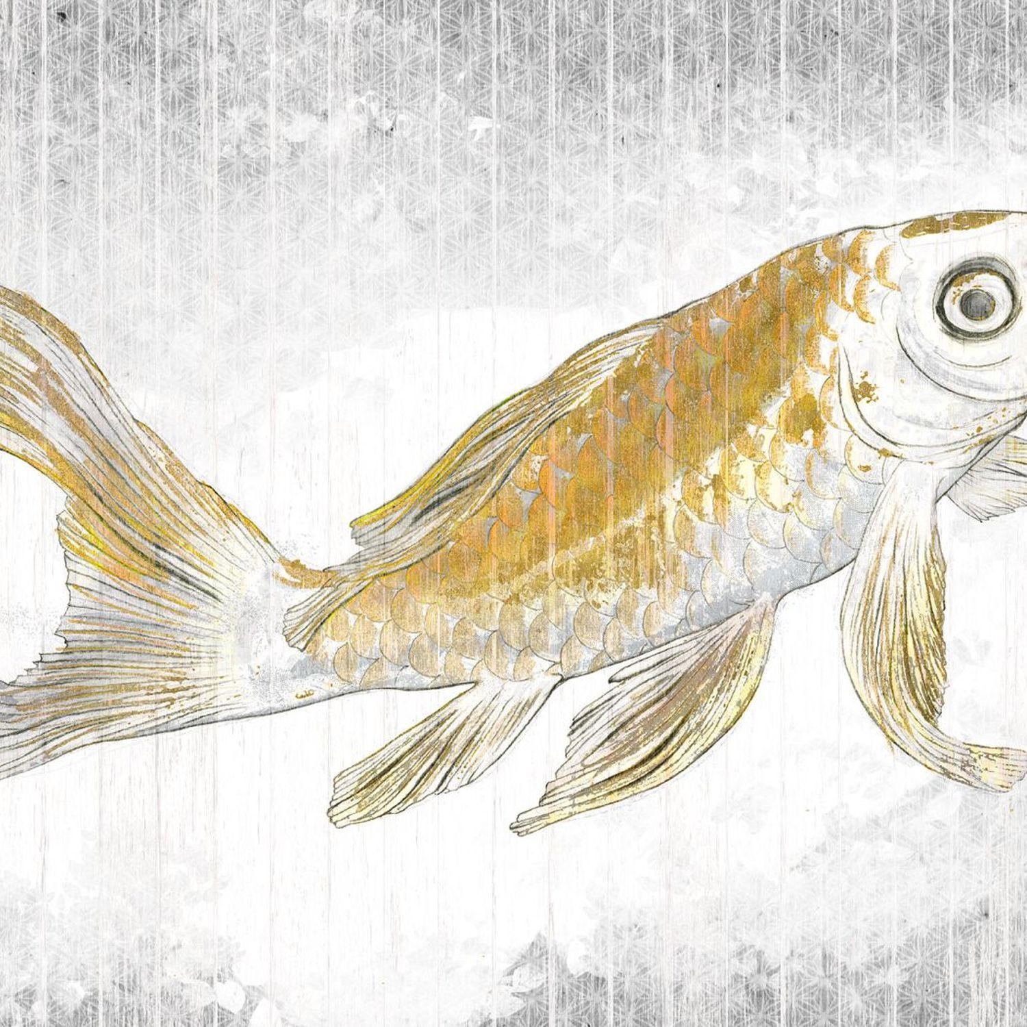 FOTOTAPETE Koifisch 400 x 280 cm - Grau, Papier (400/280cm) - Sanders & Sanders