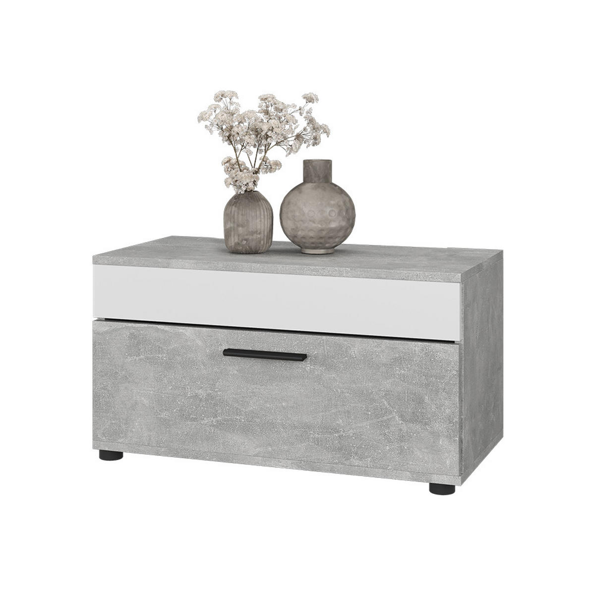 POLICE NA KNIHY Berno Beton/bílá - šedá, kompozitní dřevo (70.8/38.9/35.3cm) - Vicco