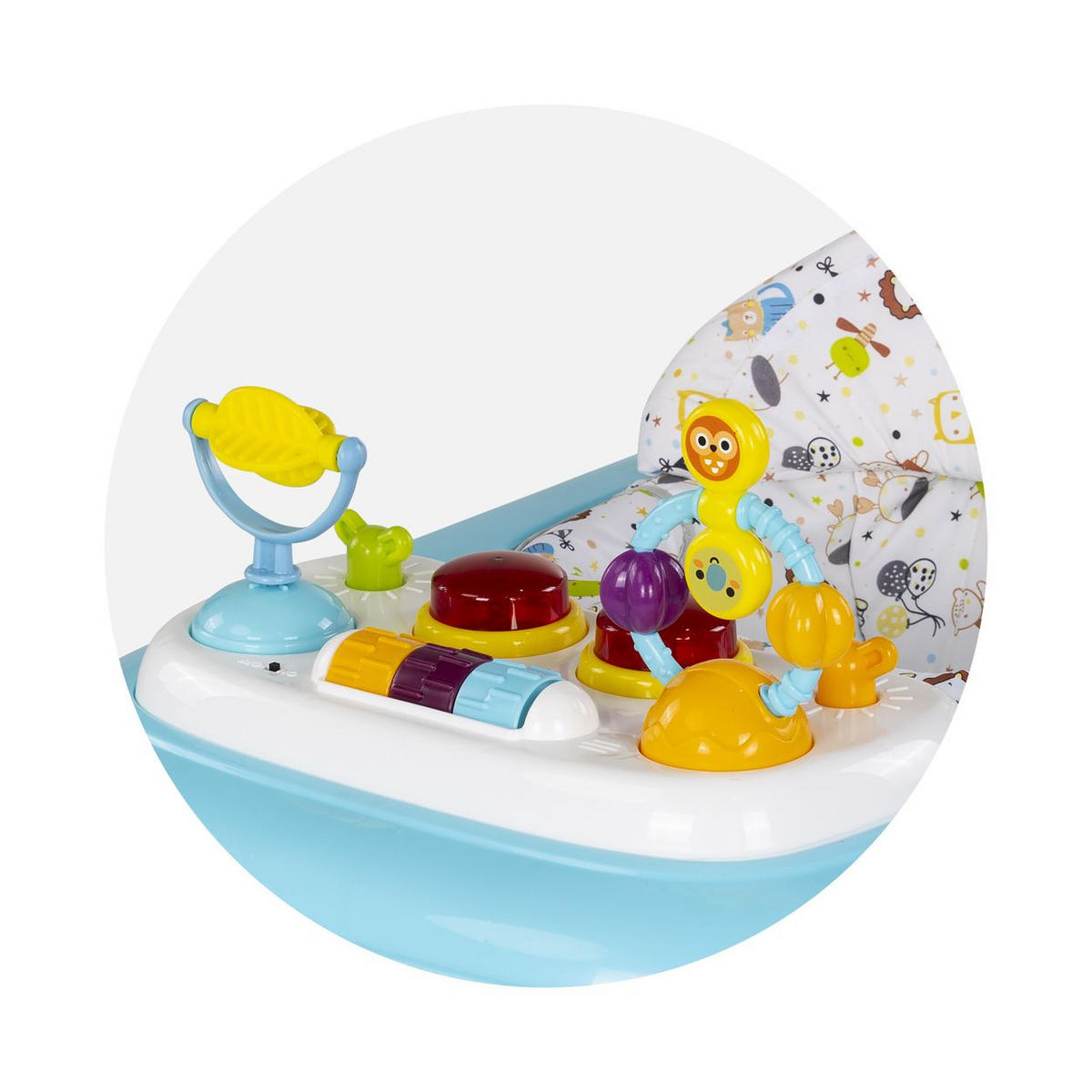 LAUFLERNHILFE Baby Steps Musik blau Spielpanel Räder Stopper klappbar Licht - Blau, Kunststoff (59/54/70cm) - Chipolino