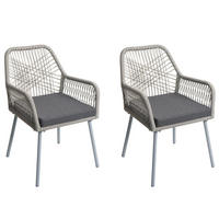 GARTENSTUHL Grau, Granit - Hellgrau/Grau, Textil (54/81/62cm) - MCW