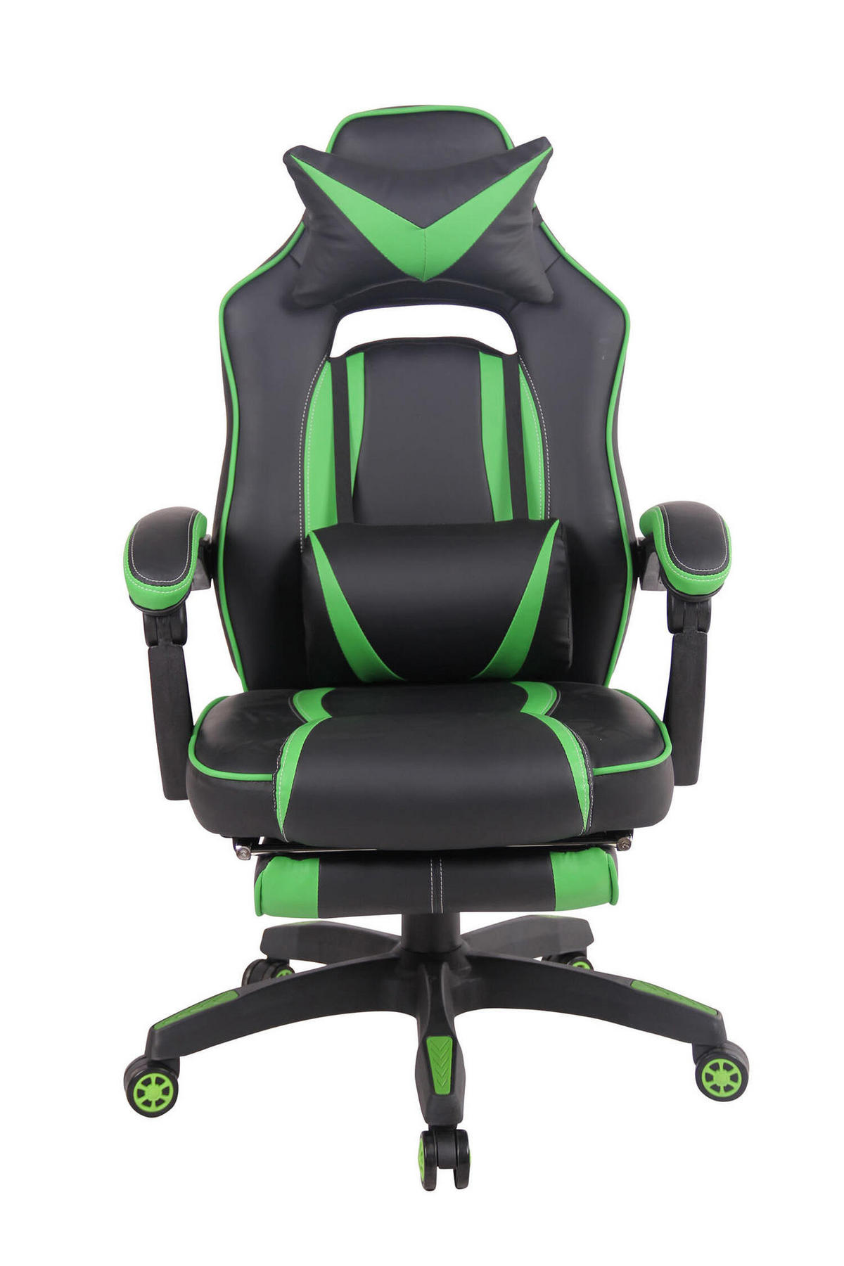 BÜROSTUHL Hero, Kunstleder Schwarz/Grün - Grün, Kunststoff/Textil (68/124/61cm) - TPFLiving