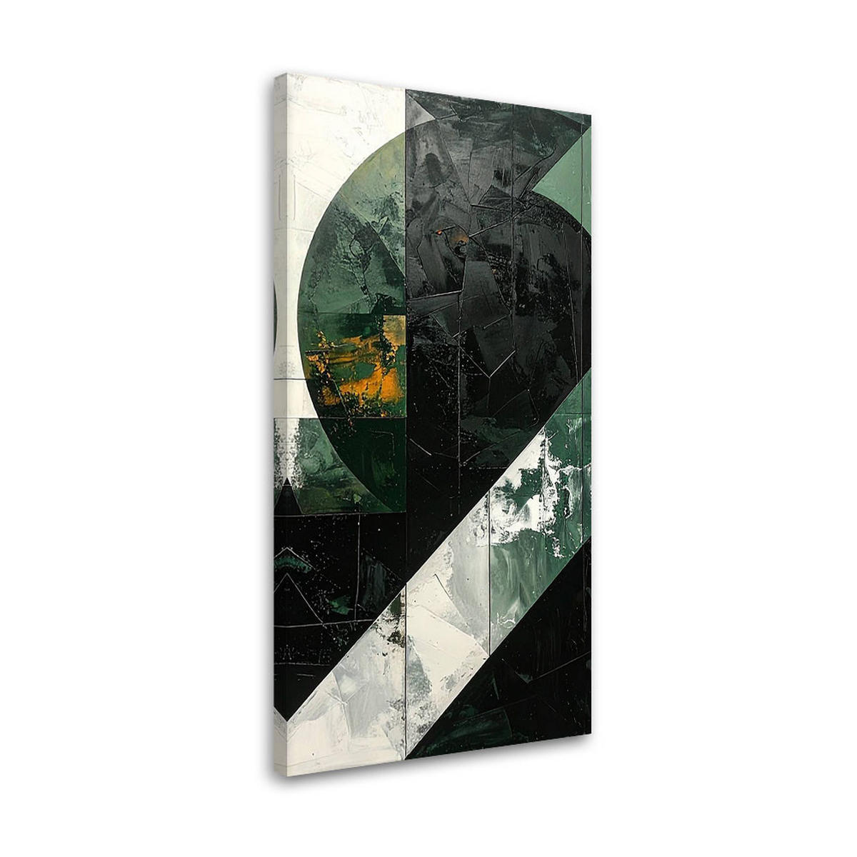 LEINWANDBILD 3D und geometrisch 50x100cm - Grün, Textil (50/100cm) - Feeby