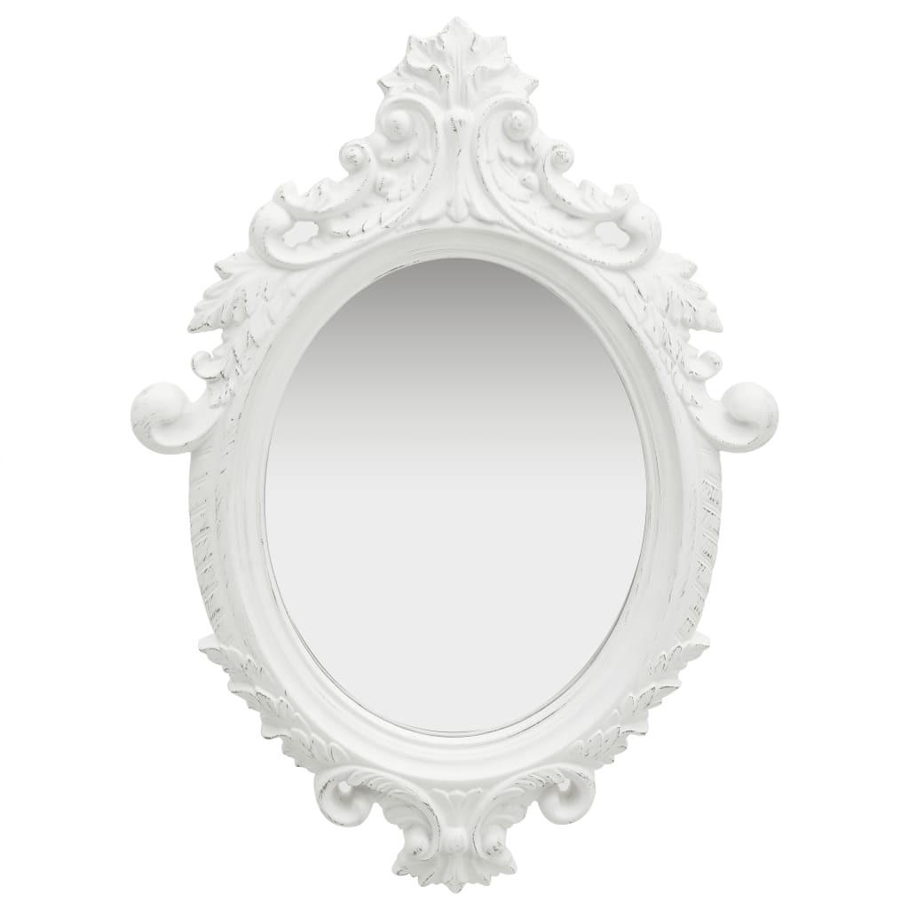 WANDSPIEGEL im Schloss-Stil 56x76 cm Weiß - Weiß, Glas (76/76/1cm) - furnicato