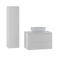 BADMÖBEL Tao 2er-Set Weiß - Weiß, Holzwerkstoff (80.6/52.2/46.5cm) - Petits-meubles