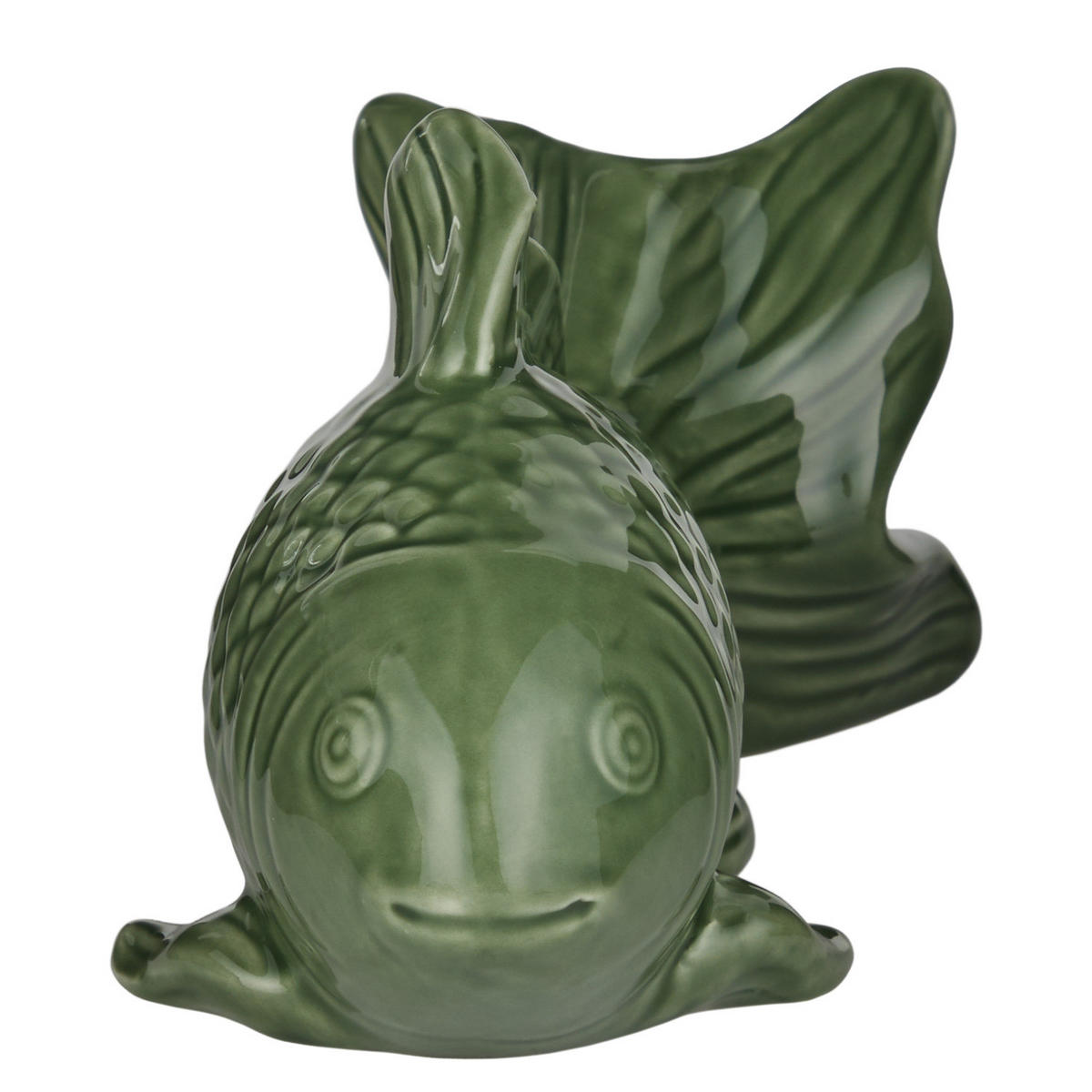 DEKO-FISCH Koi - Dolomit Grün - Grün, Stein (11/13/19cm) - Butlers