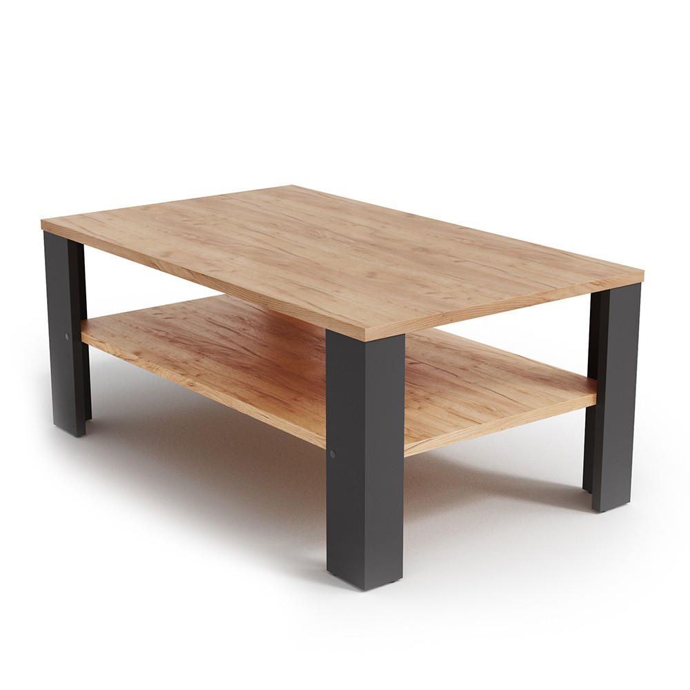 COUCHTISCH Anthrazit 100 x 60 cm - Anthrazit, Holzwerkstoff (60/100/42cm) - Vicco