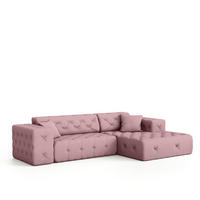 ECKSOFA Chantal - Pink, Holzwerkstoff/Textil (266/171cm) - Fun Möbel