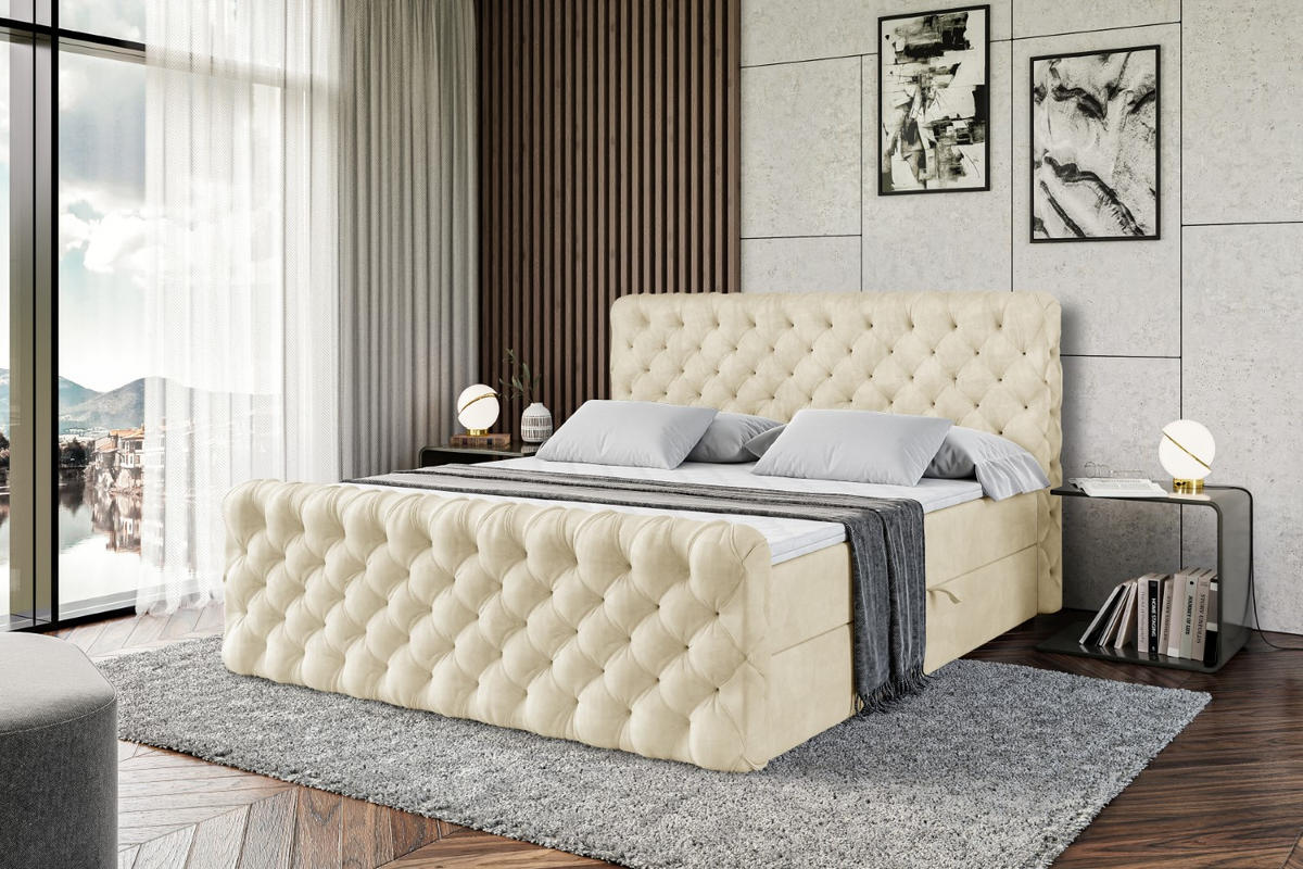 BOXBETT BOXI8-Z - 200x200 cm - H3 - Beige - Beige, Holzwerkstoff (200/200cm) - ALTDECOR