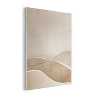 AKUSTIKPANEEL Beige - Natur - Abstrakt - Modern 60x80 cm - Beige, Textil (60/0.9/80cm) - MuchoWow