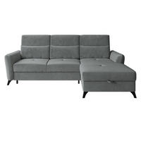 ECKSOFA Talia, Seite: Rechts 2R-LC - Schwarz/Graphitfarben, Holz/Kunststoff (238/167cm) - MIRJAN24