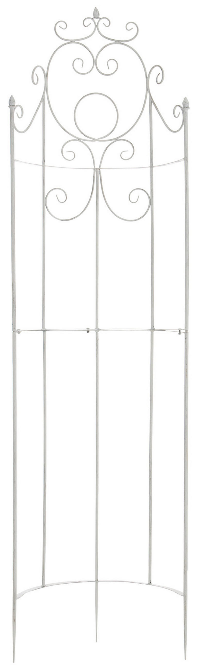 RANKGITTER Lavan antik weiß - Weiß, Metall (52.5/200/23cm) - TPFLiving