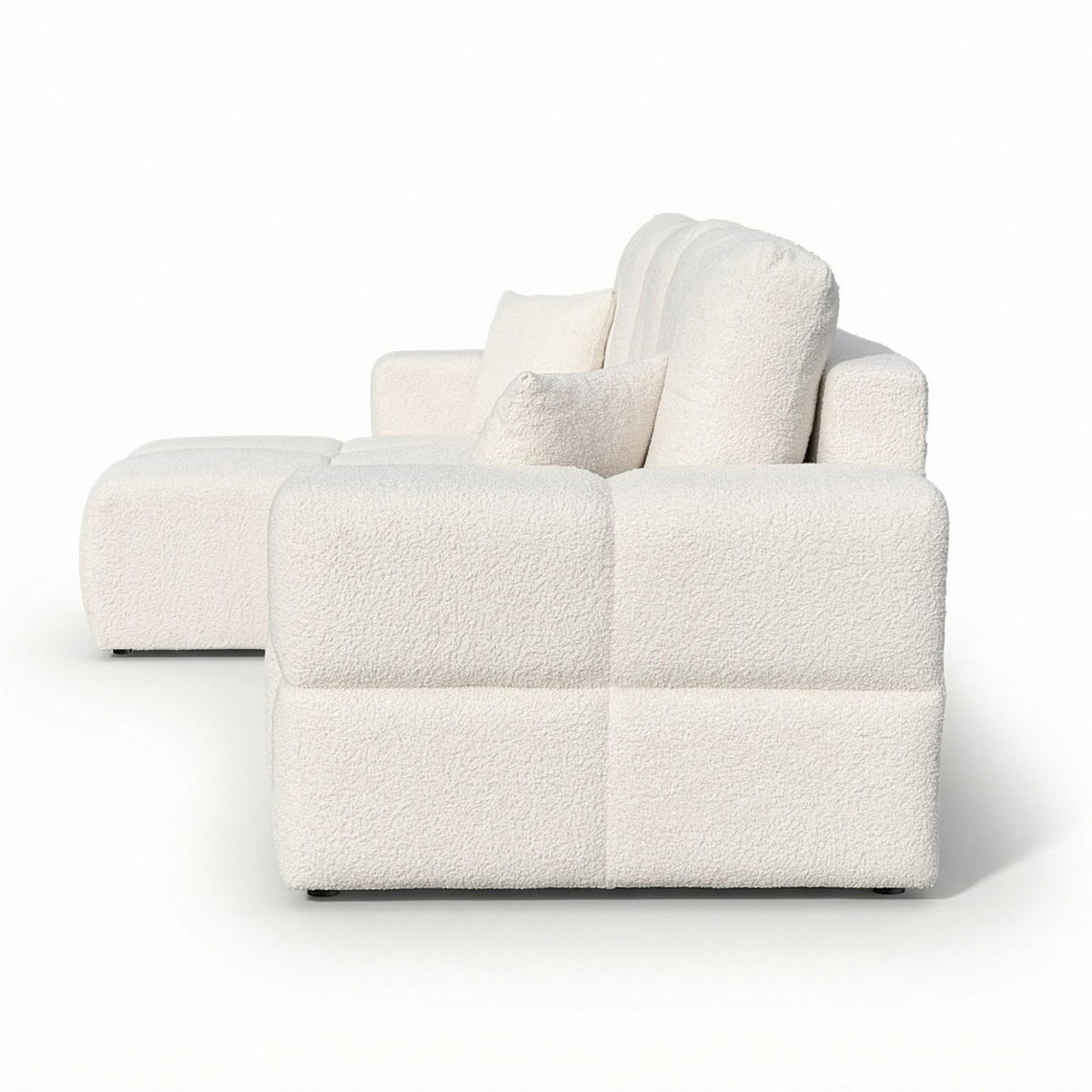 ECKSOFA Denise Mit Schlaffunktion - Creme, Holzwerkstoff/Textil (148/250cm) - Fun Möbel