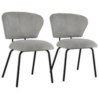 STÜHLE Nilsa Hellgrau 2er-Set - Grau, Textil (53/80/62cm) - Happy Garden