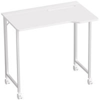 SCHREIBTISCH MDF Stahl Weiß - Weiß, Holzwerkstoff/Kunststoff (80/52/75cm) - HOMCOM