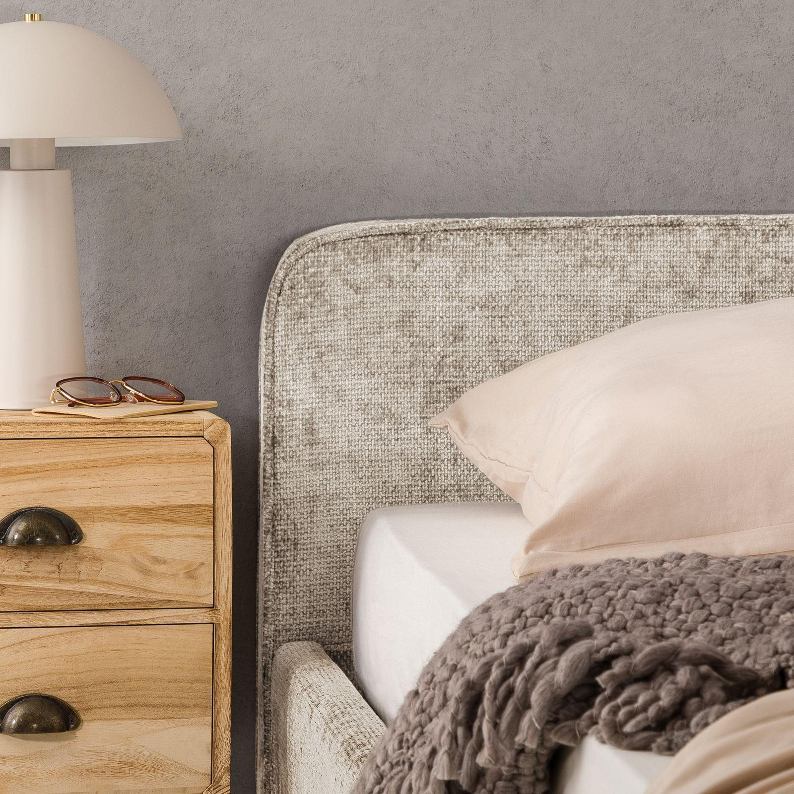 POLSTERBETT VIRETTA 140X200 CM - Hellgrau, Textil (140/200cm) - IDIMEX