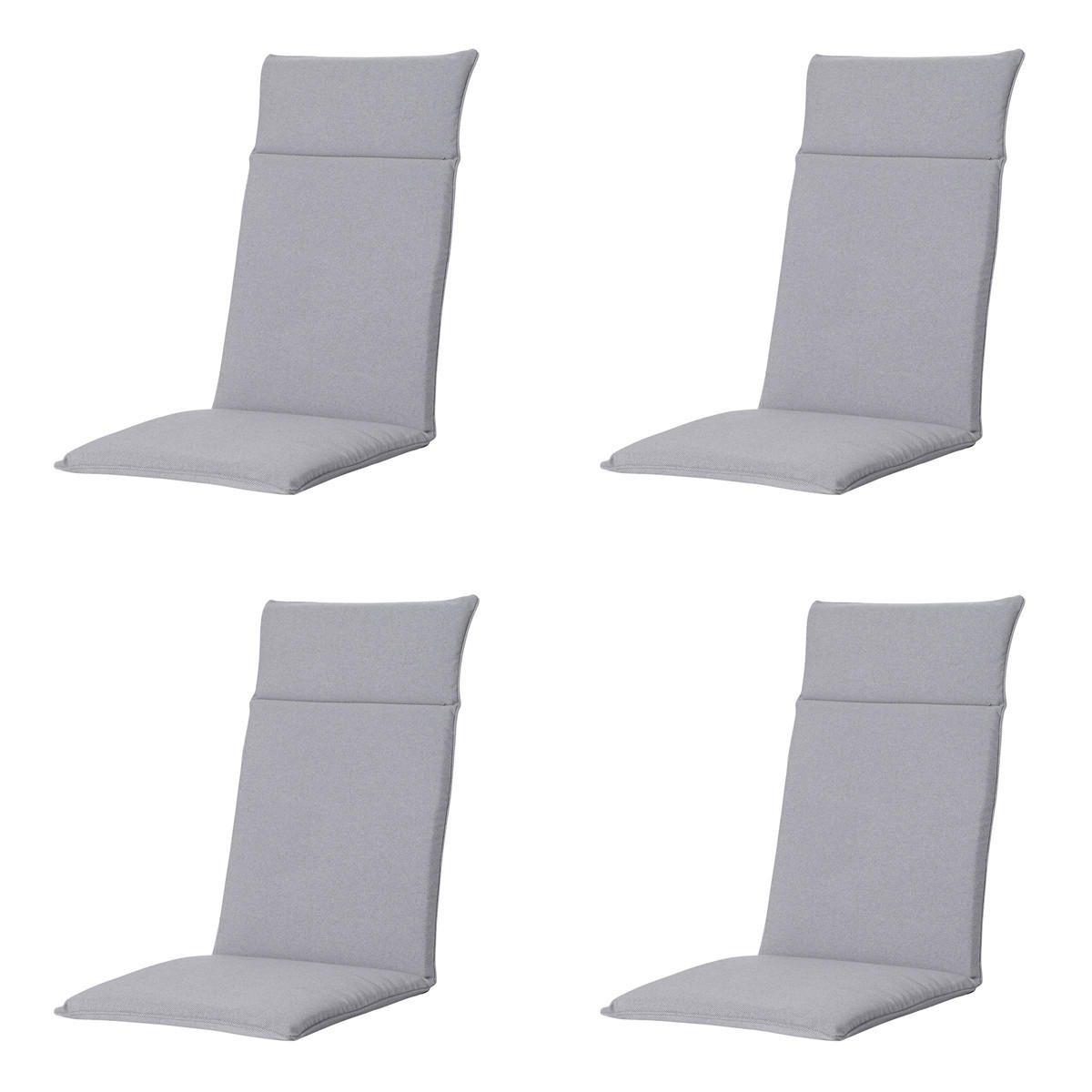 GARTENSTUHLKISSEN Manchester 120/50 cm 4er-Set - Hellgrau, Textil (50/8/120cm) - Madison