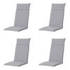 GARTENSTUHLKISSEN Manchester 120/50 cm 4er-Set - Hellgrau, Textil (50/8/120cm) - Madison