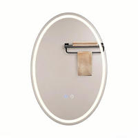 BADSPIEGEL mit Beleuchtung Kerenor 3/50/70 cm - Weiß, Glas (50/70/3cm) - ZMH