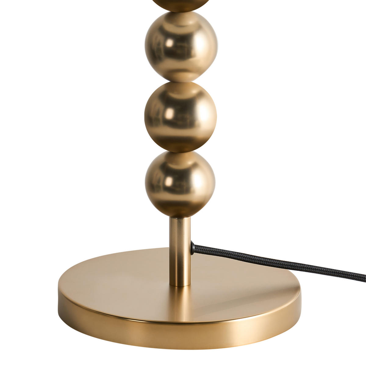 TISCHLAMPE Messing Loky - Messingfarben/Weiß, Metall (30/30/58cm) - Beliani