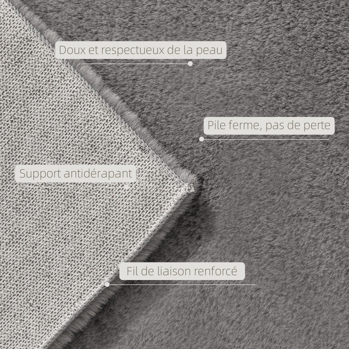 TEPPICH DE-14307 maschinenwaschbar, rutschfest Hellgrau - Hellgrau, Textil (140/200cm) - ComfortXL