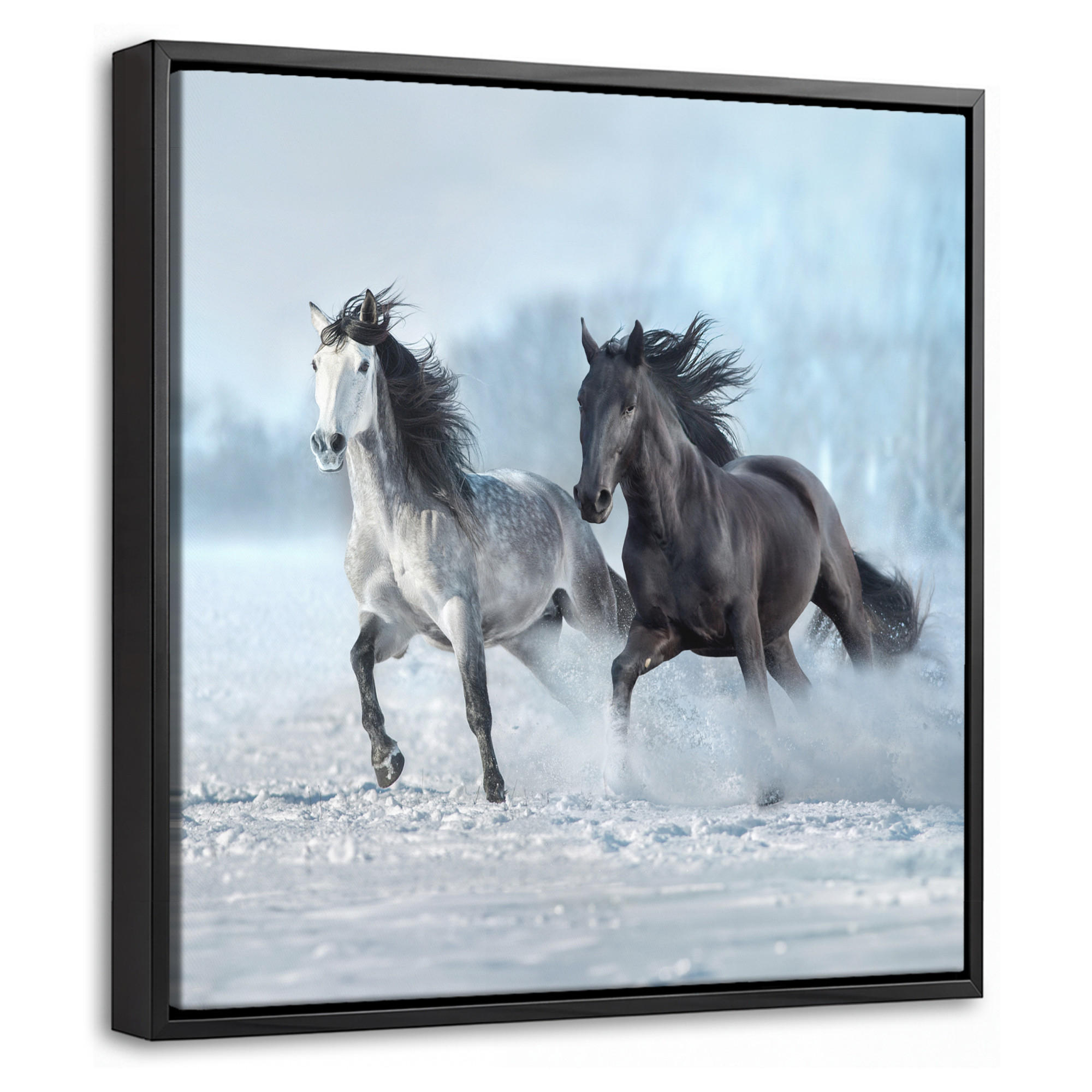 MuchoWow Leinwand Anthrazit 20x20 cm