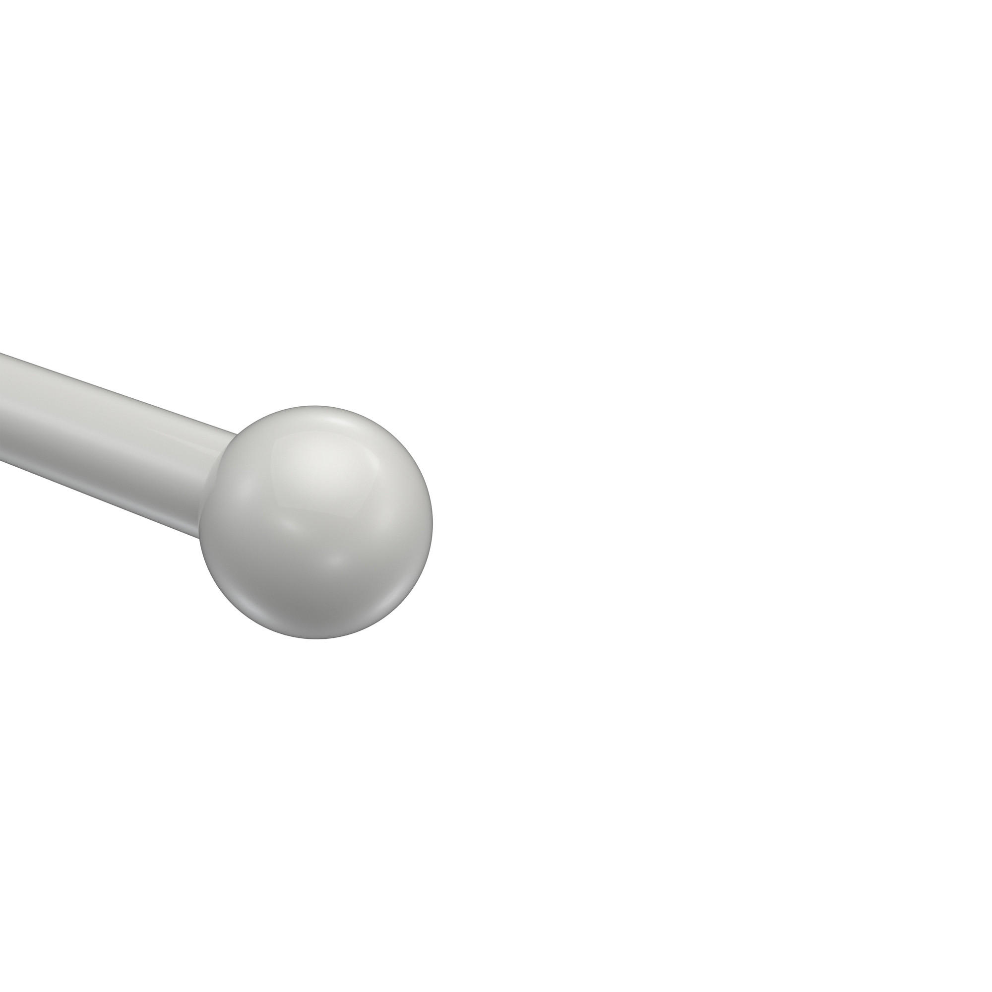 ENDSTÜCKE FÜR GARDINENSTANGEN 20 mm Ø, Luino Weiß, Packung 2 Stück - Weiß, Metall (2.5/3/3cm) - INTERDECO