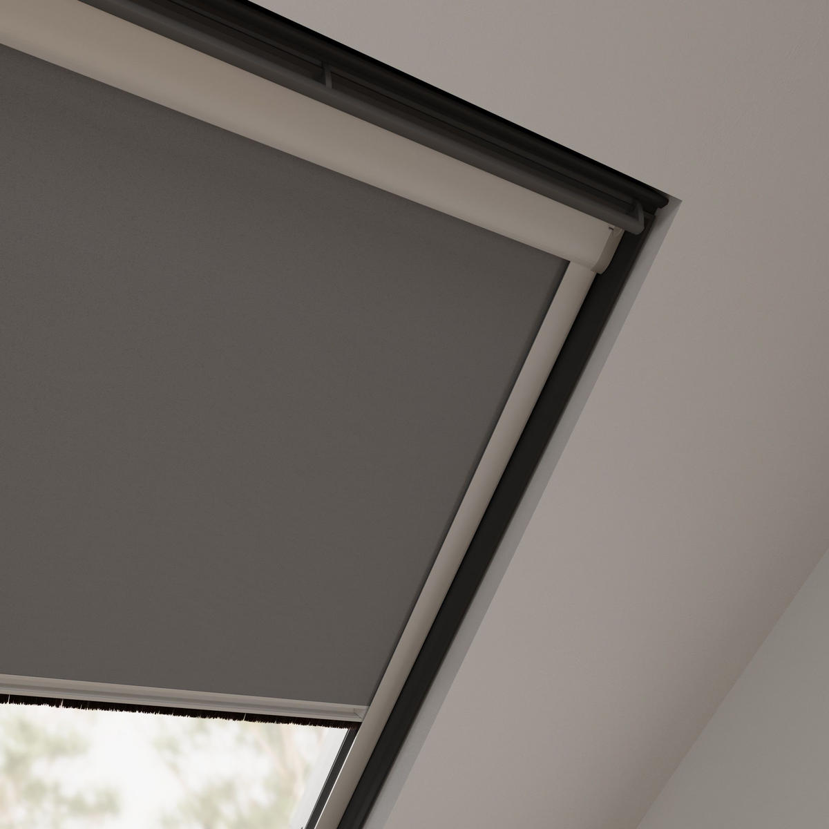 DACHFENSTERROLLO Cocoon Größe: MK08 - Dunkelgrau, Textil (61/122/5cm) - Cocoon Home Concepts