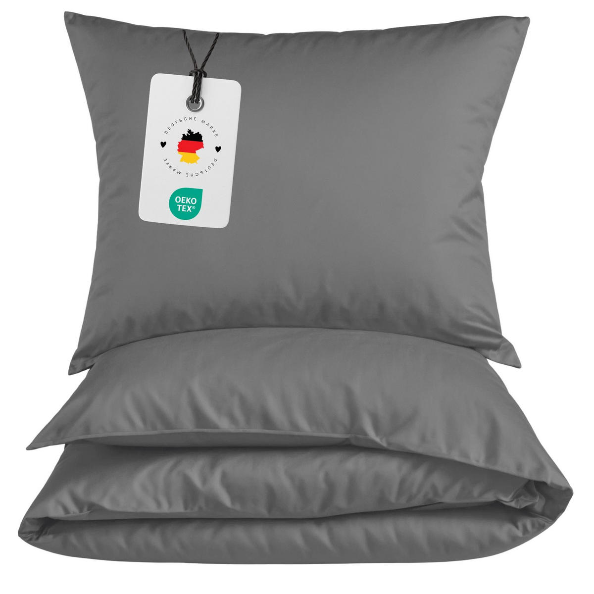 MIKROFASER-BETTWÄSCHE 155x220 cm Grau - Grau, Textil (155/220cm) - Carpe Sonno