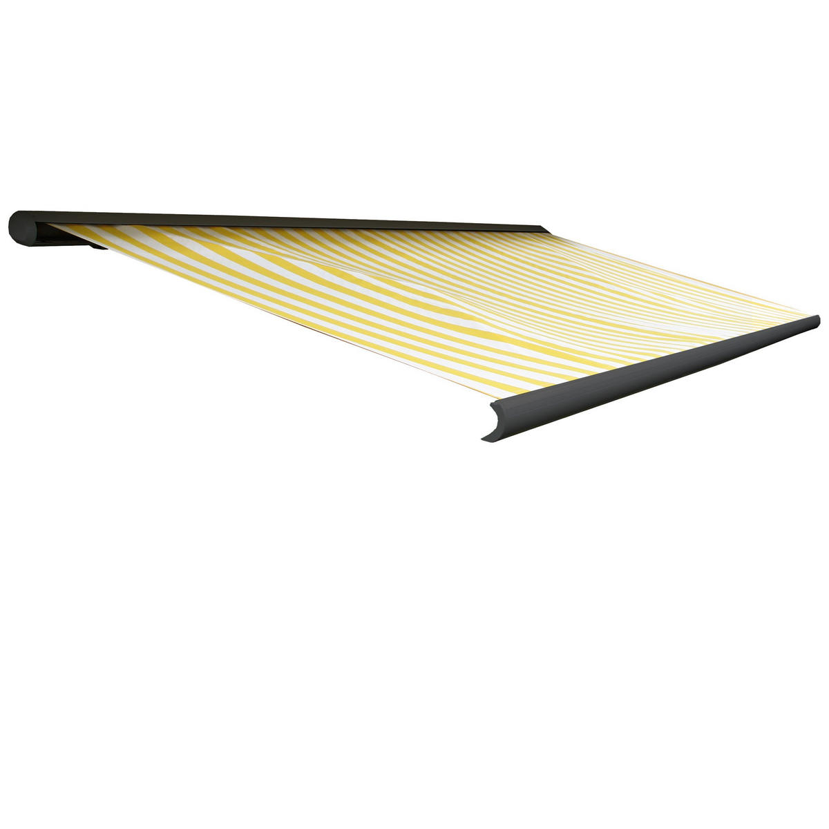 ELEKTRISCHE KASSETTENMARKISE Gelb, Weiß, Anthrazit - Gelb/Anthrazit, Textil (400/23/300cm) - MCW