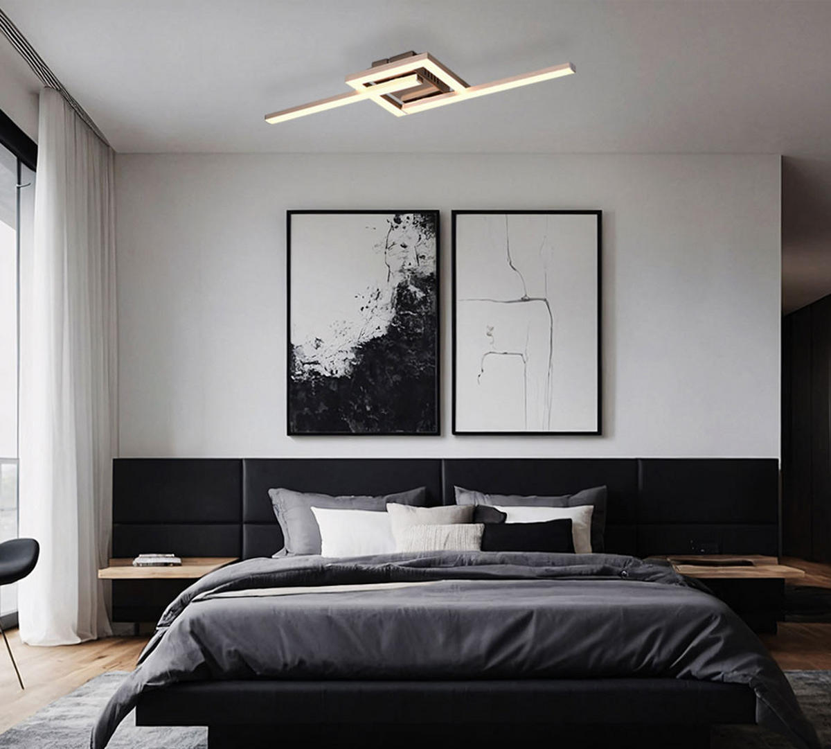 LED DECKENLEUCHTE Viale Silber Metall - Silberfarben, Metall (16/54/5cm)