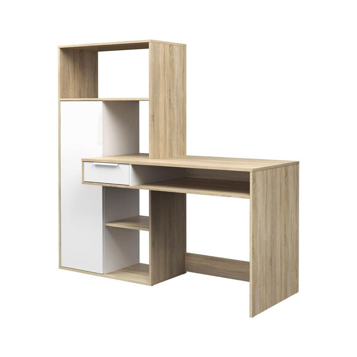 SCHREIBTISCH Fula Eichefarben 163/60/155 cm - Eichefarben, Holzwerkstoff (60/163/155cm) - ebuy24